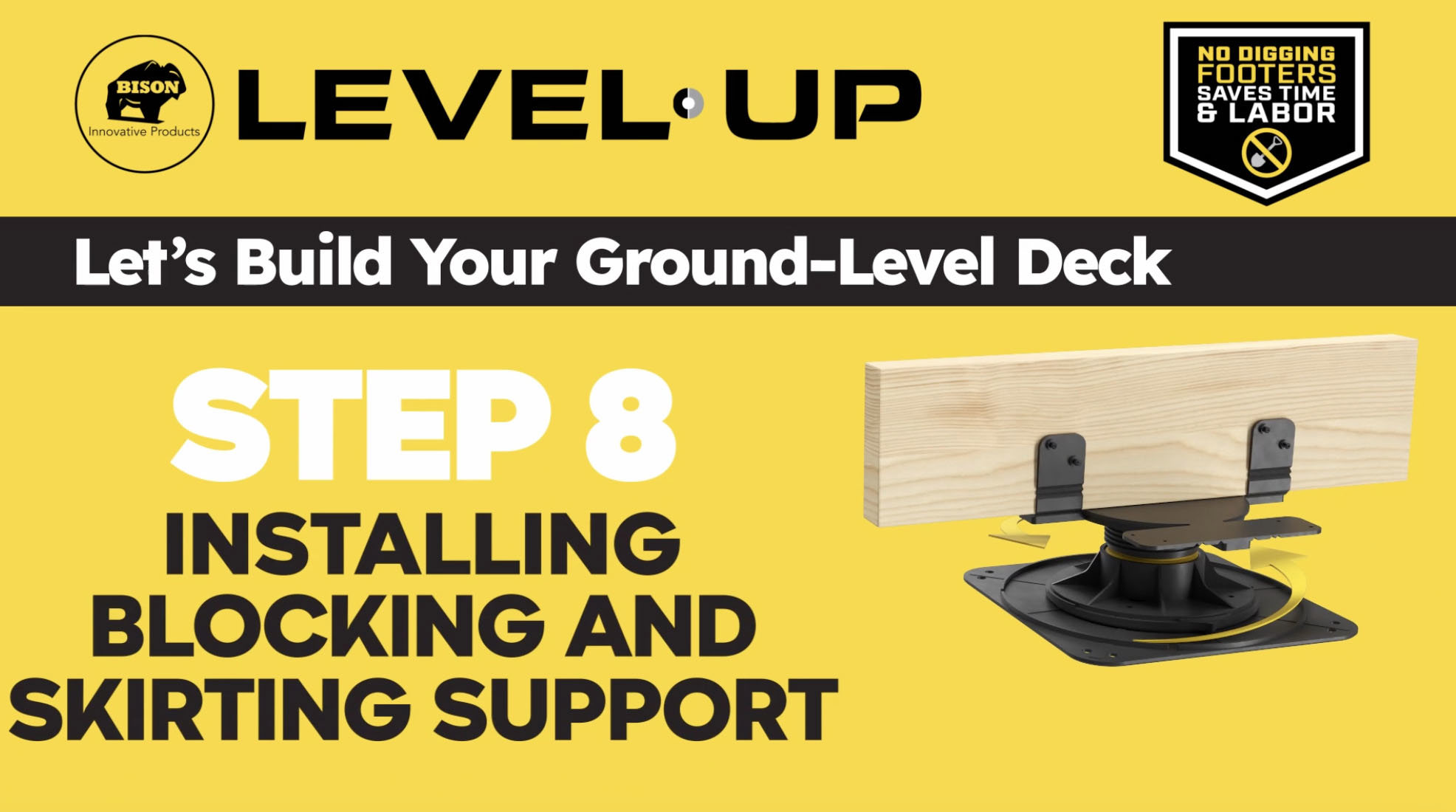 How to Install Blocking and Skirting Support When Using Level.Up Deck Pedestals (Step 8 of 10)