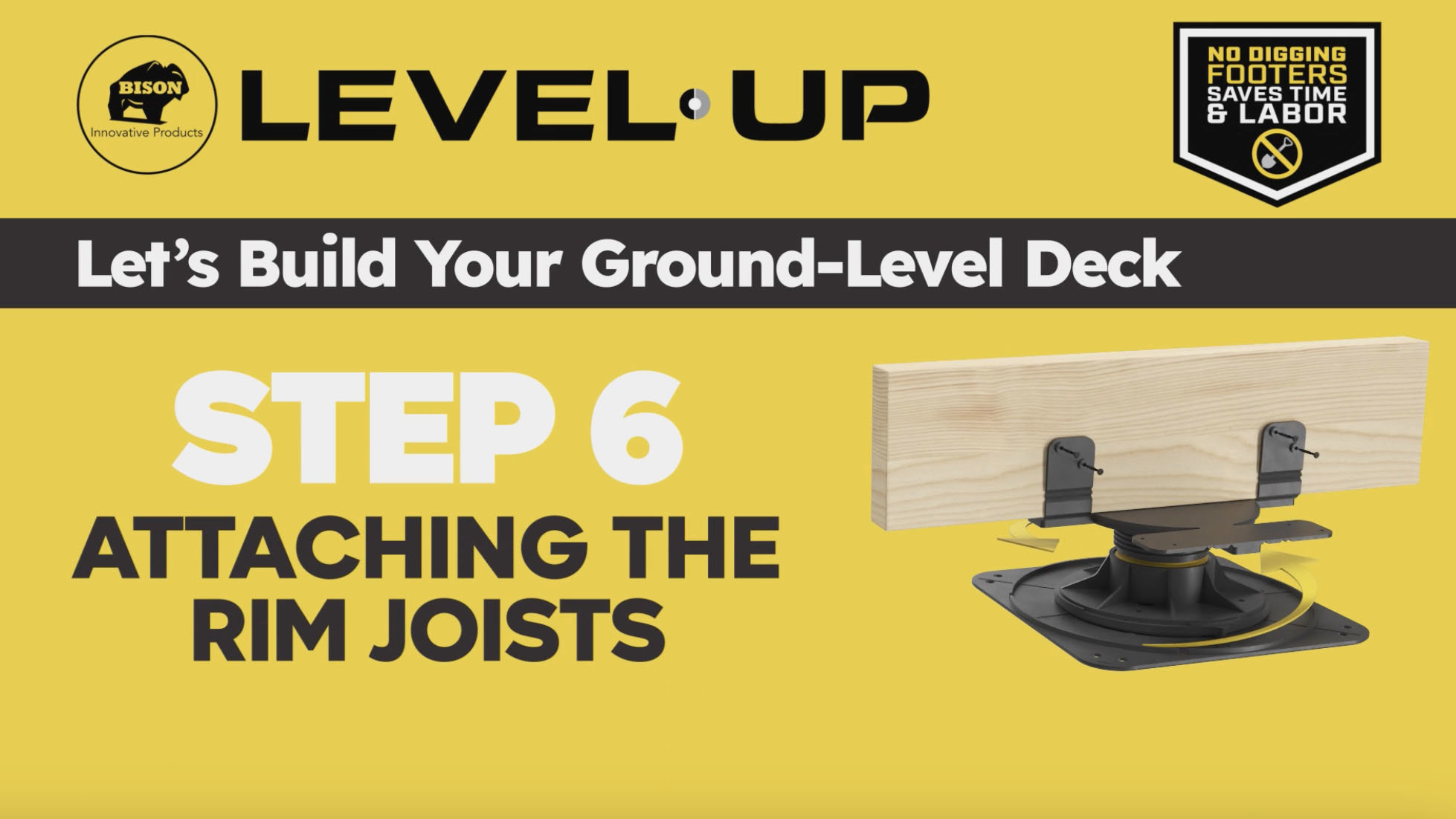 How to Attach Rim Joists When Using Level.Up Deck Pedestals (Step 6 of 10)